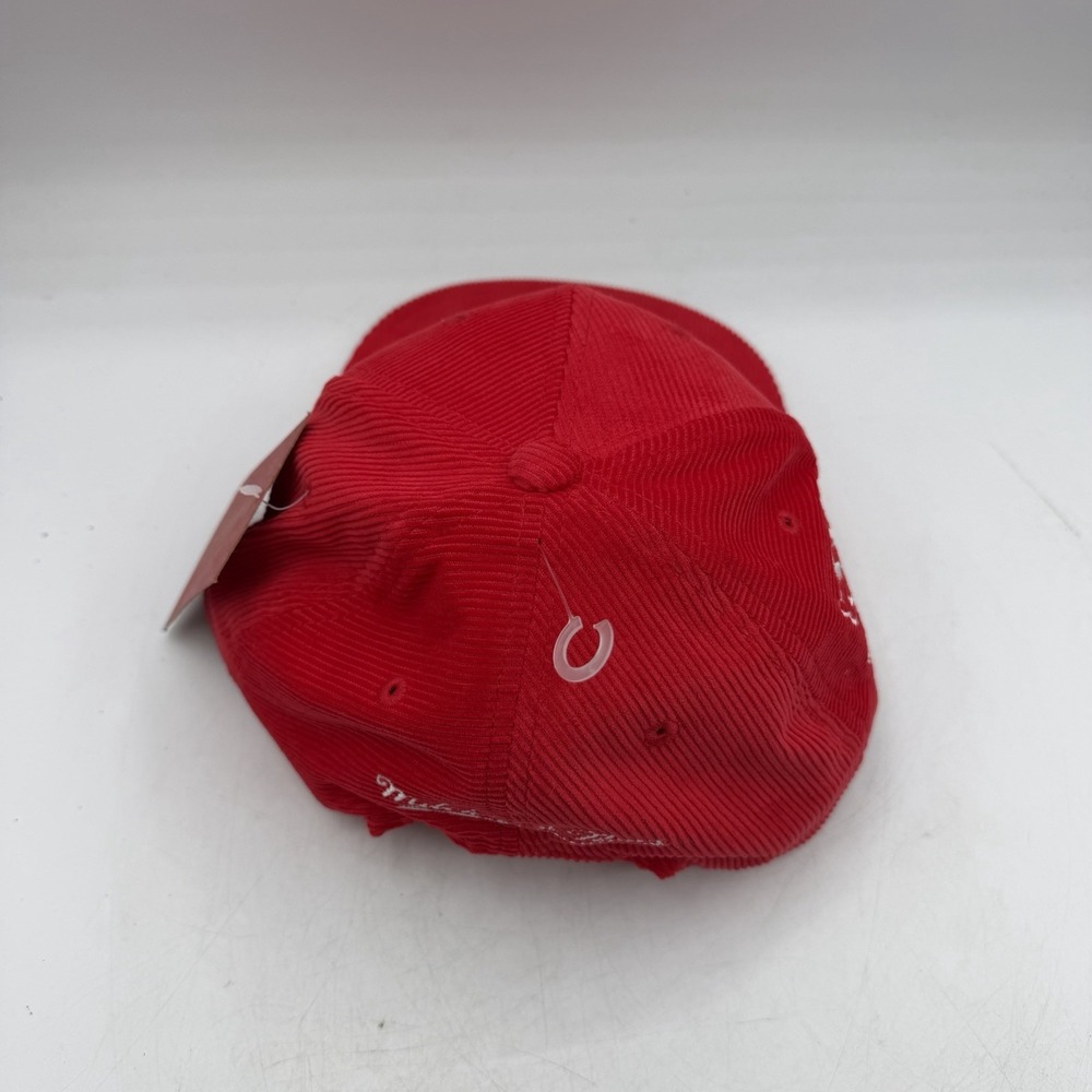 Mitchell & Ness Wisconsin Badgers Hat Cap Snapback Adjustable Red Corduroy Retro - Picture 6 of 10